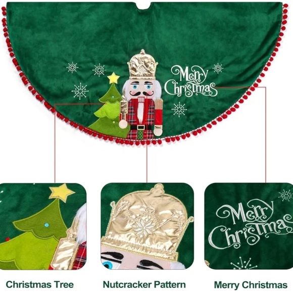 NIB 48in Nutcracker Christmas Tree Skirt - Picture 3 of 9